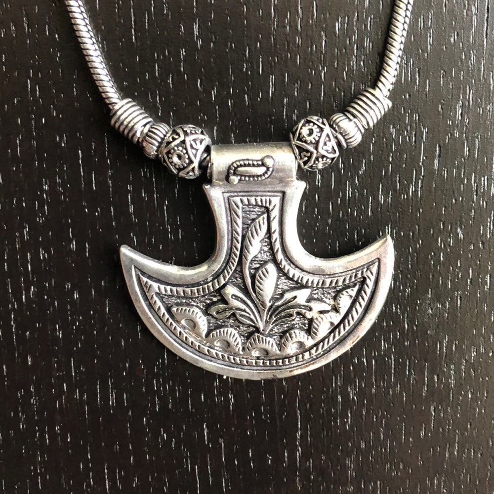 Boho Chunky Silver-plated Necklace